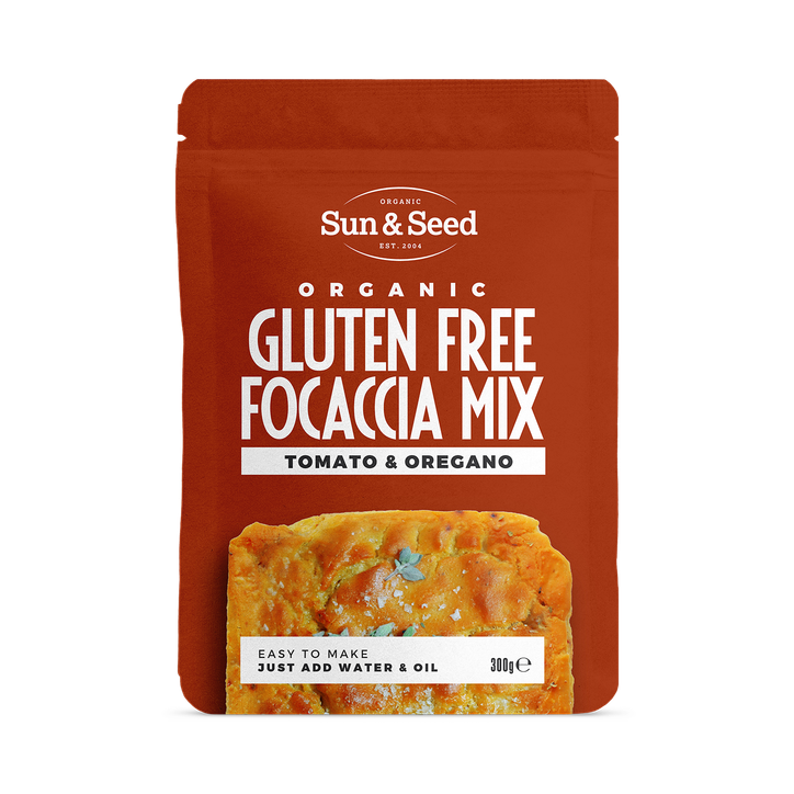 Sun & Seed Organic Gluten Free Focaccia Mix Tomato & Oregano 300g